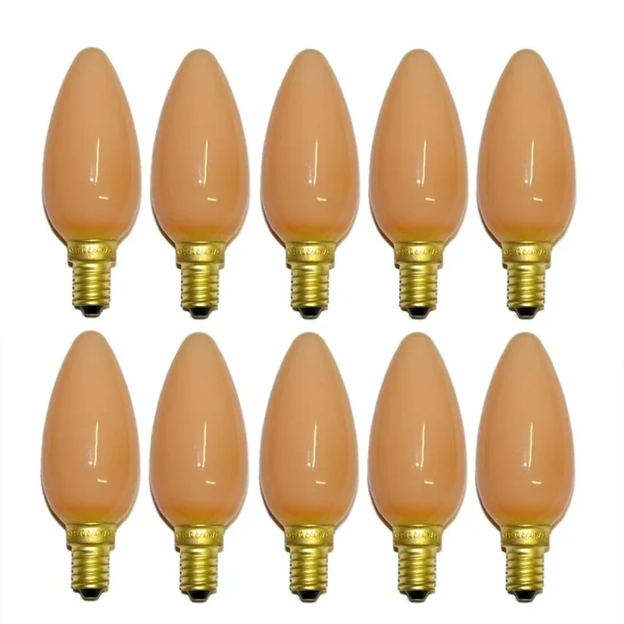 10 x Glühbirne Kerze Softone Flame Terracotta 25W E14 Glühlampe 25 Watt Glühbirnen Glühlampen