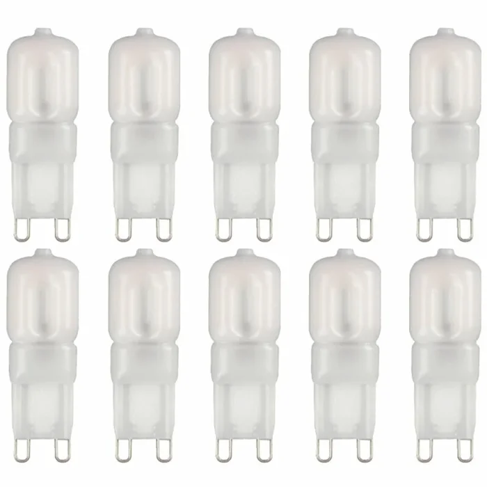 10 x LED Leuchtmittel Stiftsockel 2,5W = 19W G9 matt 180lm warmweiß 2700K 200°