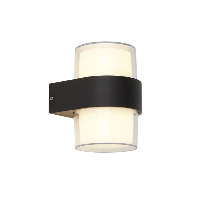 2-flammige LED Outdoor Wandleuchte IP44 6W 3000K warmweiß