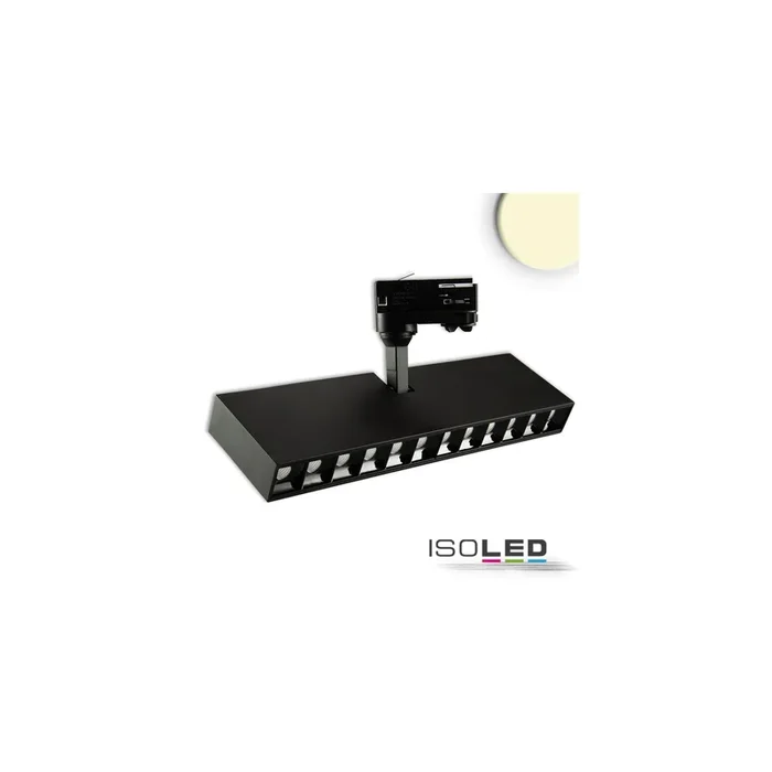3-Phasen Raster-Schienen-Strahler, 35W, 45°, schwarz matt, 3000K