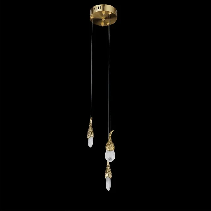 3 Rock Crystal Short-eggplants Modern LED Pendant Light3 Roc-1150
