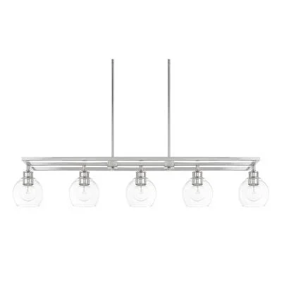 4 Lamps Coley Vanity Light – Brushed Nickel – Frosted White Glass – 24.625in. Wide