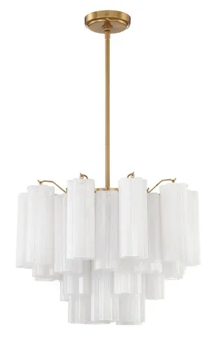 Addis Six Light Chandelier (ADD-306-AG-WH)