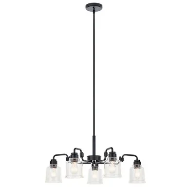 Aivian Five Light Chandelier (52398BK)