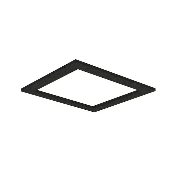 Akustik-Element SLENTIUM, quadratisch, 79.5 x 79.5cm / innen 60.2 x 60.2cm f�r LED Panel, inkl. Abh�ngung, charcoal