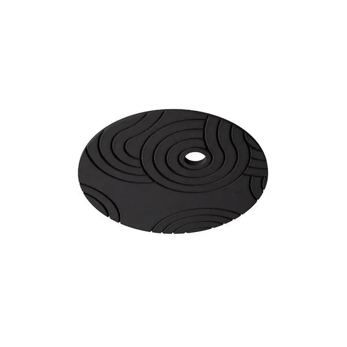 Akustik-Element SLENTIUM, STRUKTUR, rund, � 89.5cm / innen � 15cm f�r Einbauleuchte (dezentral), inkl. Abh�ngung, charcoal