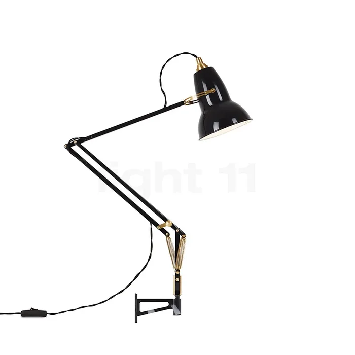 Anglepoise Original 1227 Messing Schreibtischleuchte mit Wandhalterung