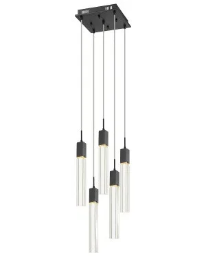 Avenue Lighting The Original Glacier LED Pendant in Black – HF1900-5-GL-BK-C