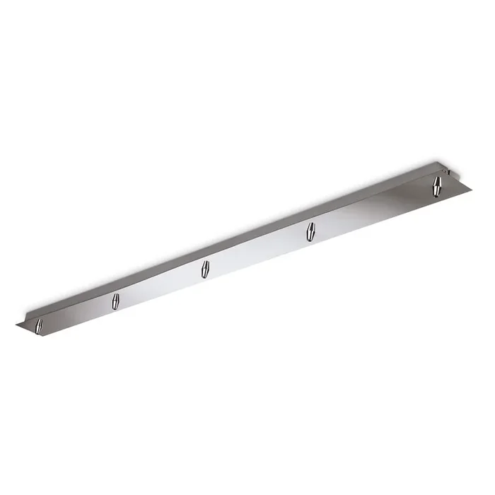 Baldachin LINEAR STANDARD, eckig, 120cm, 5-fach, �berstand-Blende, chrom
