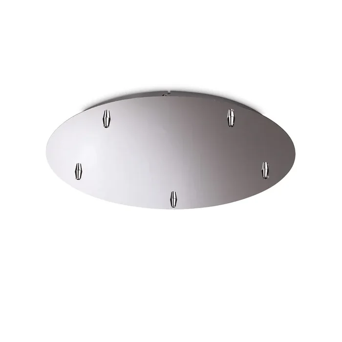Baldachin, rund, � 46cm, 5-fach, chrom