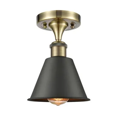 Ballston LED Semi-Flush Mount (516-1C-AB-M8-BK-LED)