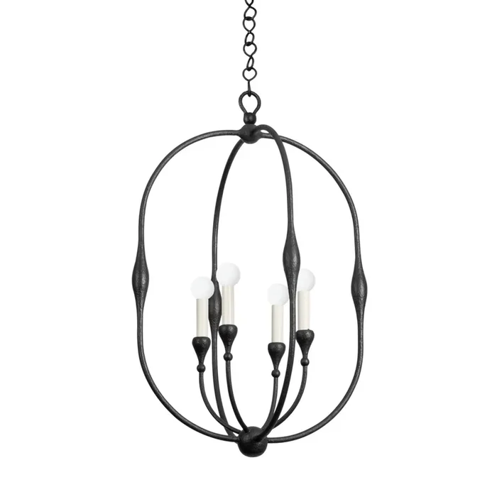 Baltic 4-Light Lantern in Aged Iron 20.25L x 20.25W x 31.5H3220-AI