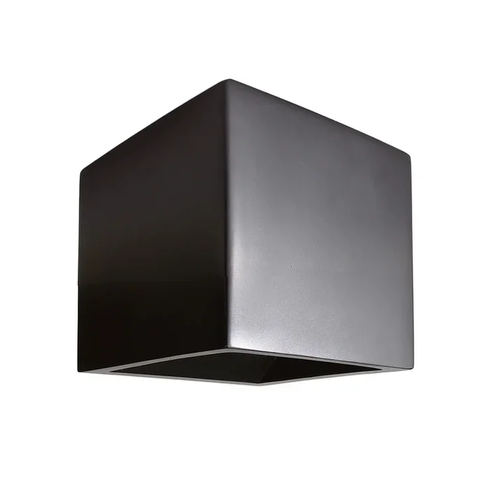 Beton-Wandaufbauleuchte CUBE, Up/Down, 1x G9 max. 25W , schwarz