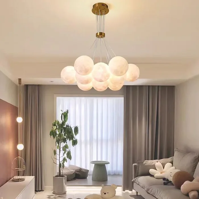 Bubble Moon Chandelier Bedroom Ceiling Light Modern Nordic LampCH101201