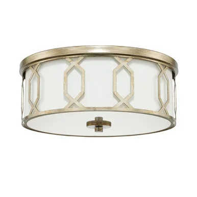 Capital Lighting Opal Three Light Flush Mount in Winter Gold – 228131WG-683
