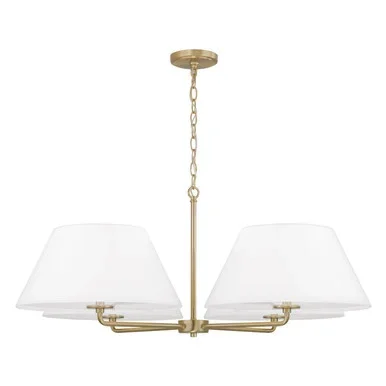 Capital Lighting Parson Four Light Chandelier in Matte Brass – 453241MA