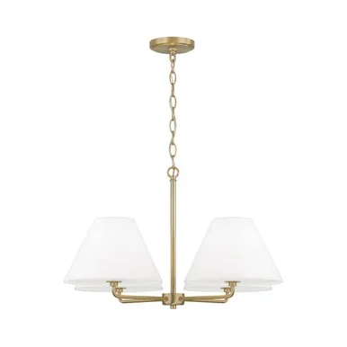 Capital Lighting Parson Four Light Chandelier in Matte Brass – 453242MA