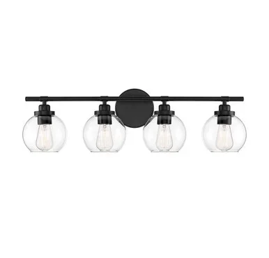 Carson Four Light Bath Bar (8-4050-4-BK)
