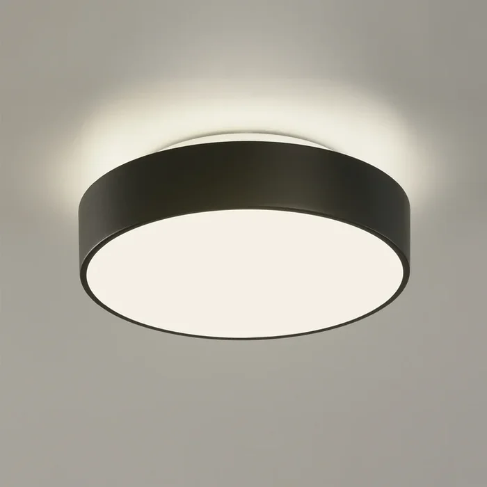Deckenleuchte DINS, � 26,0 cm, 2 x E27 LED, 2 x 15W, IP44, IK01, schwarz