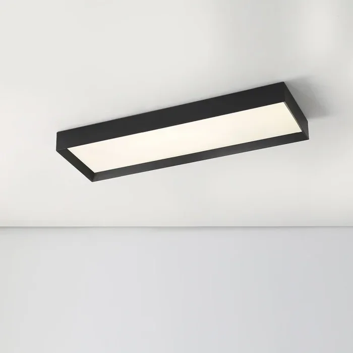 Deckenleuchte MUNICH, 90,0 cm x 30,0 cm, 36W, 2748lm, 3000K, IP20, IK07, schwarz