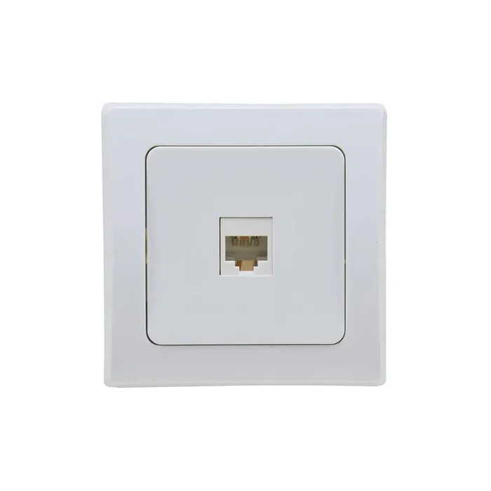 DELPHI RJ45 Dose für ISDN & Cat.5 inkl. Rahmen, UP, weiß