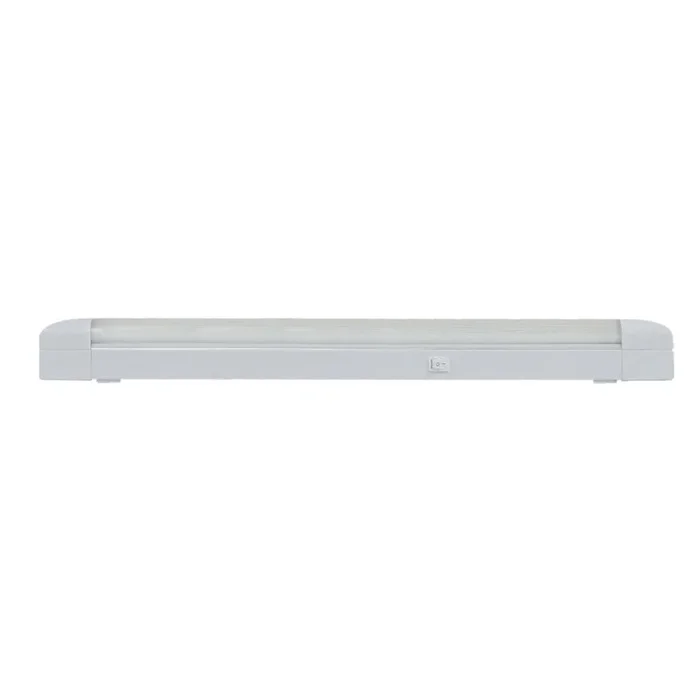 Diall Unterbauleuchte Lichtleiste Karla 65cm weiß 18W G13/T8 Röhre 840 neutralweiß 4000K mit Schalter
