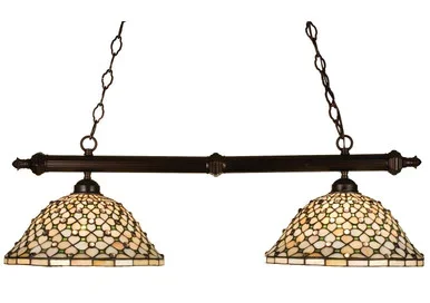 Diamond & Jewel Two Light Island Pendant (18850)