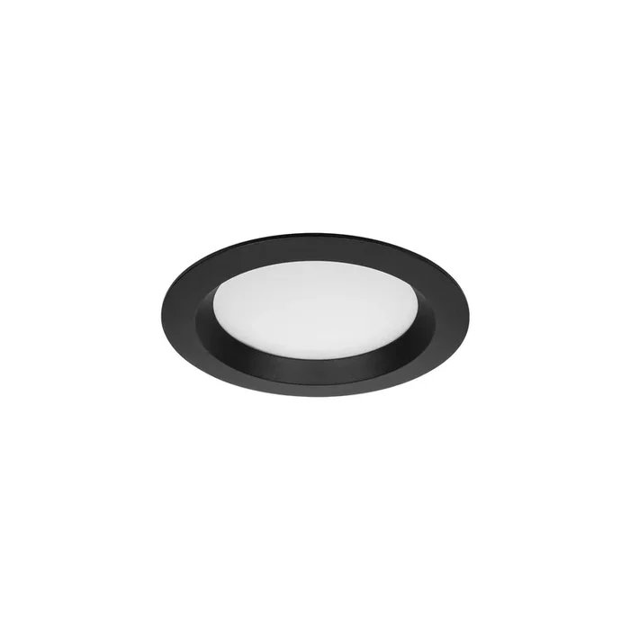 Downlight Einbauleuchte Tiberi Pro rund schwarz 4000K neutralweiß IP44 Ra90