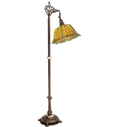 Duffner & Kimberly Shell & Diamond One Light Bridge Arm Floor Lamp (65830)