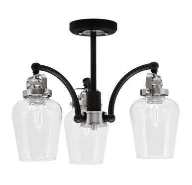 Easton Three Light Semi-Flush Mount (1947-MBBN-210)
