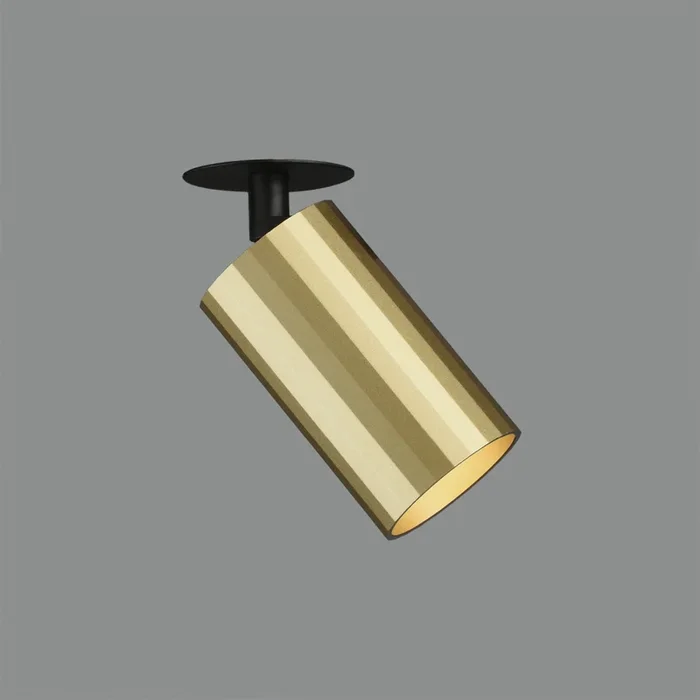 Einbau-Decken-/Wandspot MODRIAN, 1-flammig, dreh- und schwenkbar, 1 x GU10 LED, 8W, IP20, IK06, gold