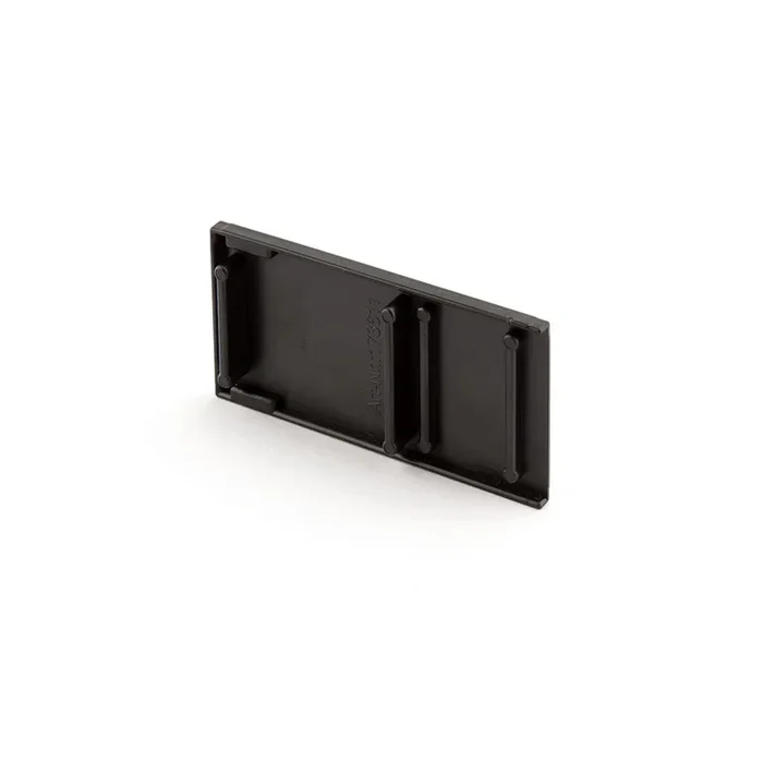 Endkappe f�r Trafo-Profil PLANO BETON mit Kantenabdeckung, 2 St�ck, ABS-Kunststoff, schwarz