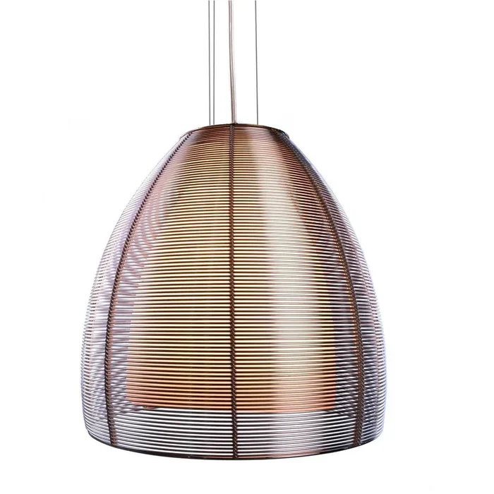 Filo Big Mob Pendelleuchte Drahtleuchte Ø30 cm in silber mit Glasschirm weiß E27