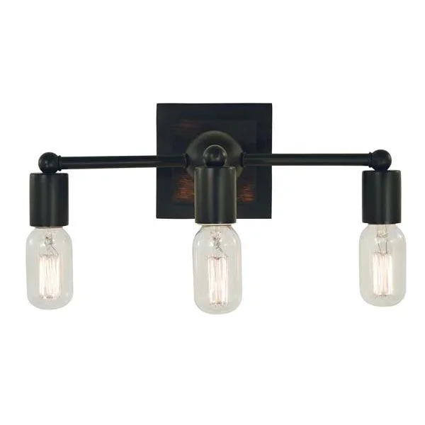 Framburg 5403 MBLACK Modern Farmhouse 3-Light Sconce in Matte Black