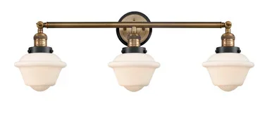Franklin Restoration Three Light Bath Vanity (205BB-BPBK-HRBK-G531)