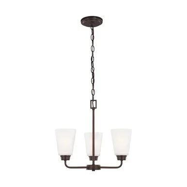 Generation Lighting Kerrville Three Light Chandelier in Bronze – 3115203EN3-710