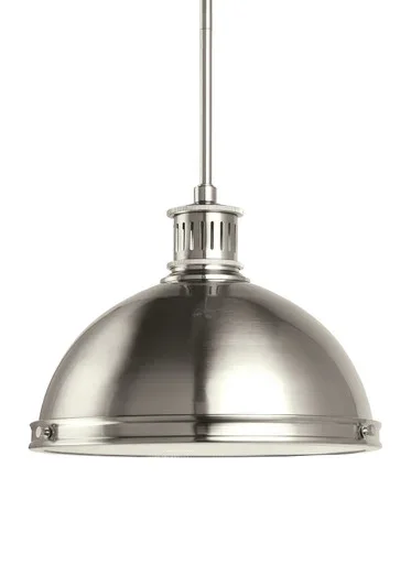 Generation Lighting Pratt Street Metal Two Light Pendant in Brushed Nickel – 65086EN3-962