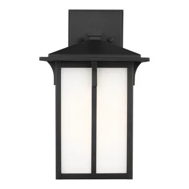 Generation Lighting Tomek One Light Outdoor Wall Lantern in Black – 8652701-12