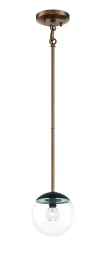 George Kovacs Outer Limits One Light Mini Pendant in Painted Bronze W/Natural Brush – P1501-416