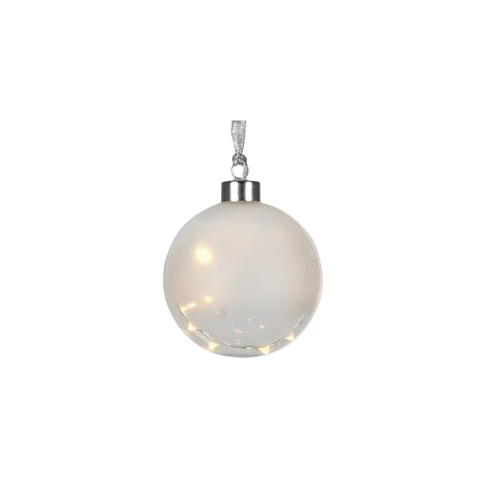 Glaskugel, GLOW, 15 warmweiße LEDs, Ø 100