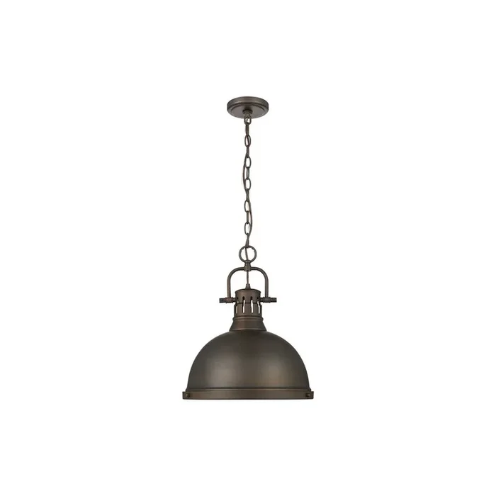 Golden Lighting 3602-L RBZ-RBZ Duncan 1 Light Pendant with Chain