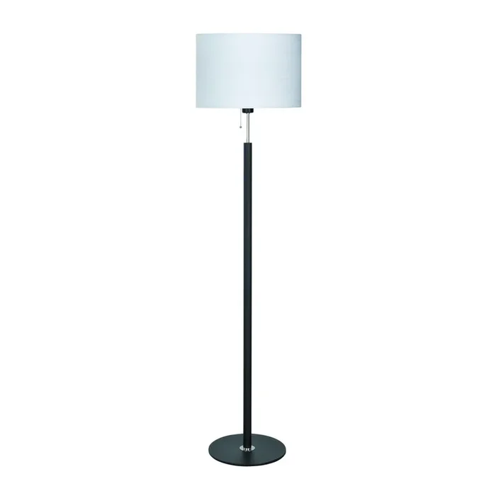 Highlight – Stehlampe Orleans schwarz mit cremefarbenem Schirm Ø 40cm