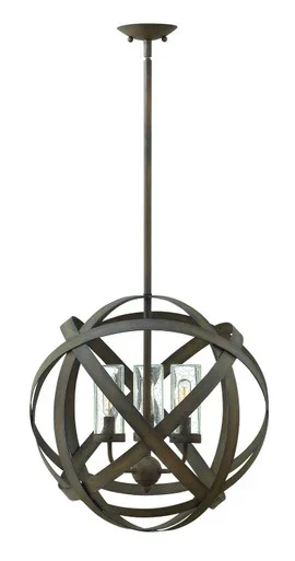Hinkley Carson LED Outdoor Chandelier in Vintage Iron – 29703VI