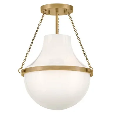 Hinkley Collins LED Semi-Flush Mount in Heritage Brass – 46891HB