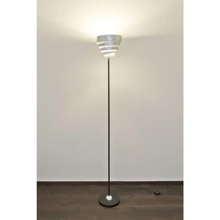 Holländer BANDEROLE Stehleuchte Braun, Schwarz, Silber, 1-flammig