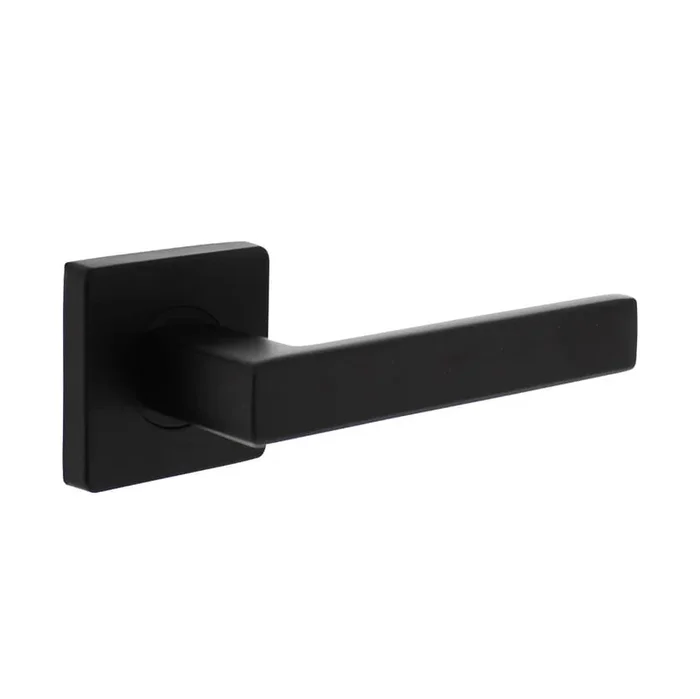 Intersteel – Fester Türgriff Hera Quadratische Rosette schwarz