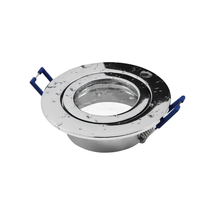 IP44 Einbaustrahler DL-54 McShine rund Ø83mm GU5,3 Clip Verschluss starr chrom