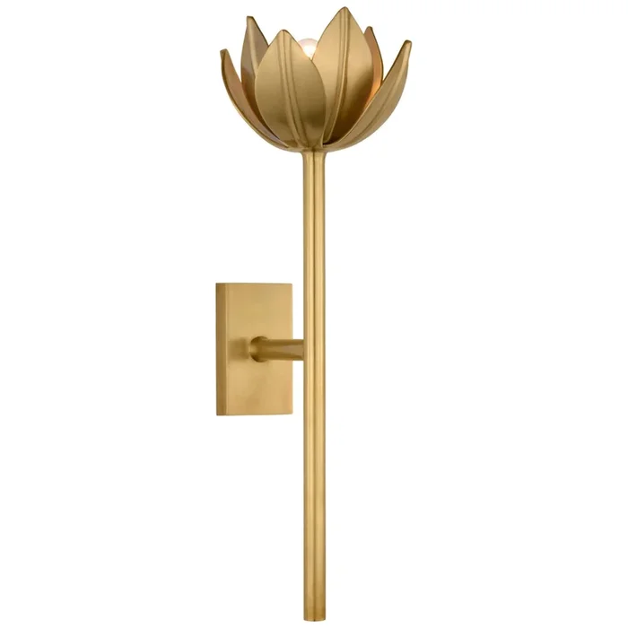 Julie Neill Alberto Medium Sconce in Antique-Burnished Brass Wall Light W5.5″ x H20.25″JN 2002AB