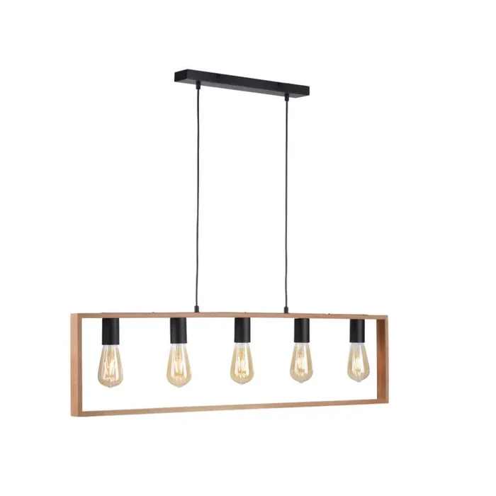 Just Light – Ländliche Hängelampe Franky 5-Licht