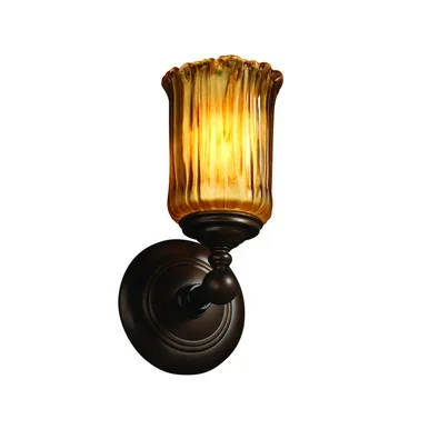 Justice Designs Veneto Luce LED Wall Sconce in Dark Bronze – GLA-8521-16-AMBR-DBRZ-LED1-700